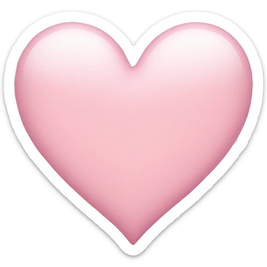 light pink heart sticker