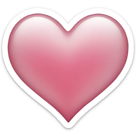 Clear heart sticker
