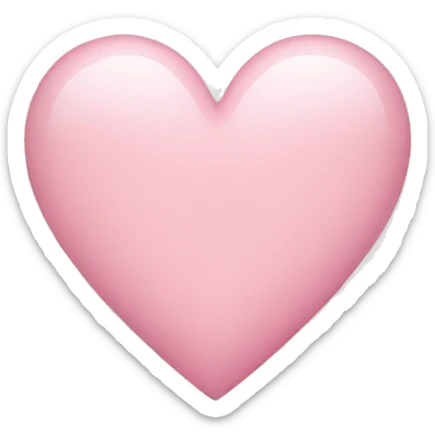 light pink heart sticker