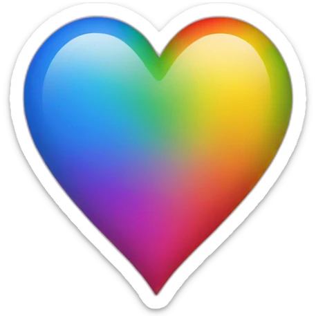 gay heart sticker