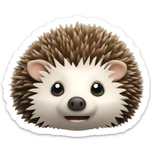 hedgehog 3d sticker