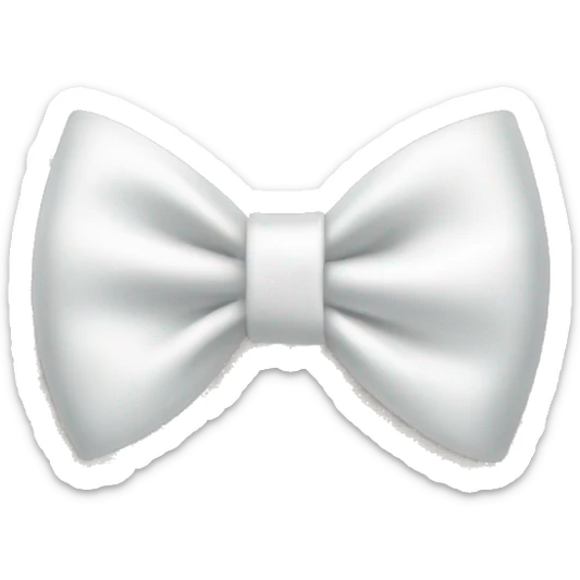 White bow sticker