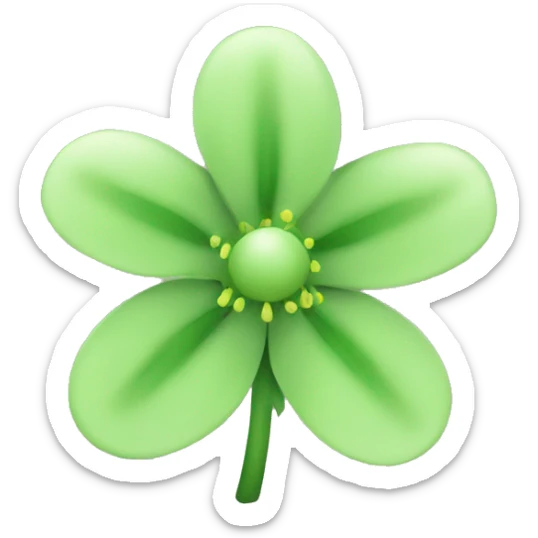 light green flower sticker