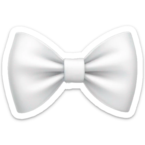 White bow  sticker