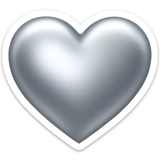 silver heart  sticker