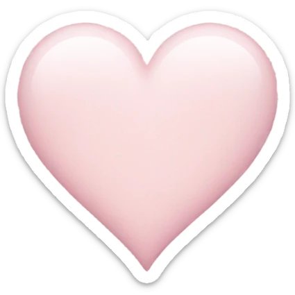 Pale pink heart sticker