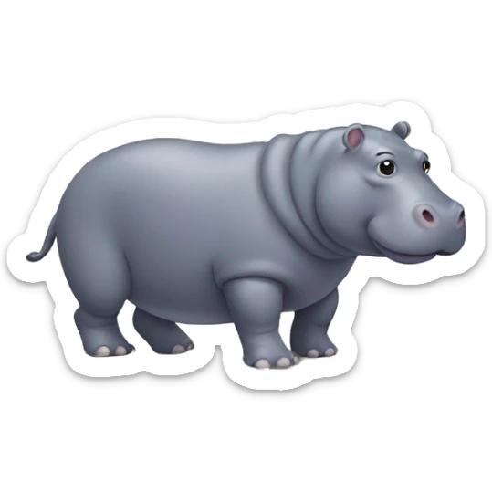 hippo sticker