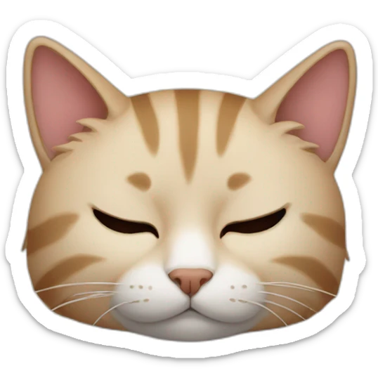 cat sleeps sticker