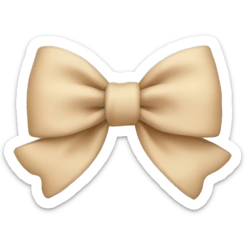 beige bow  sticker