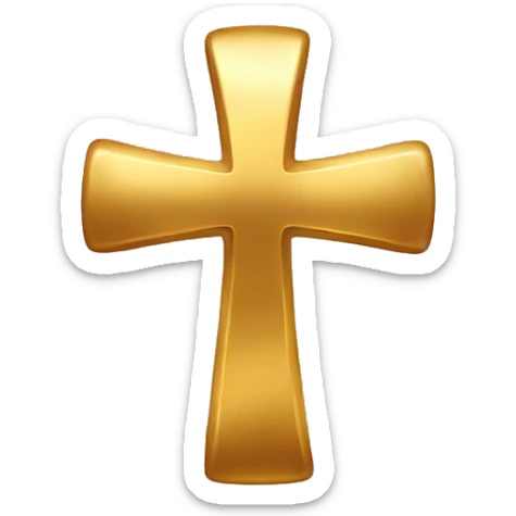 golden cross sticker