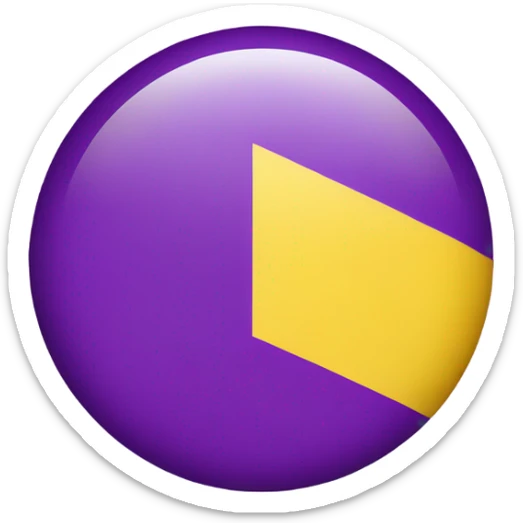 Intersex pride flag with yellow background and purple circle in the middle  sticker