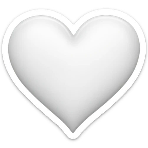 white heart sticker