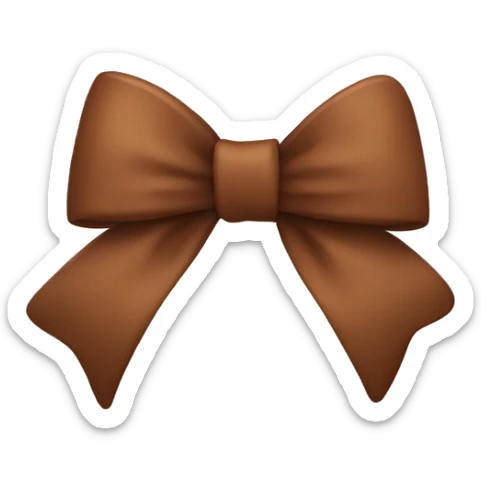 Brown bow sticker