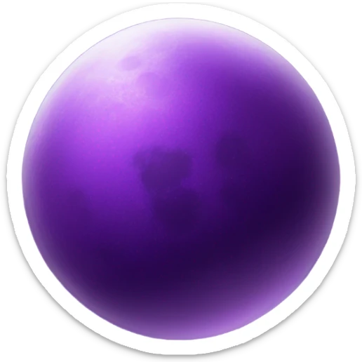 metaliczny księżyc w kolorze fiołkowym sticker