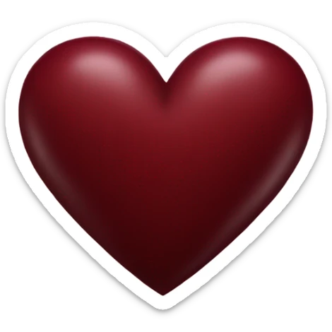 dark red heart sticker