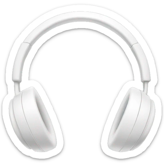 White headphones sticker