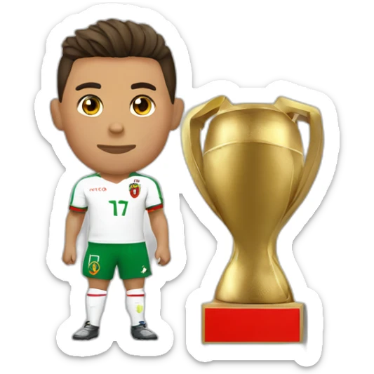 Ronaldo avec le maillot du Portugal mais le logo de l'Italie  sticker