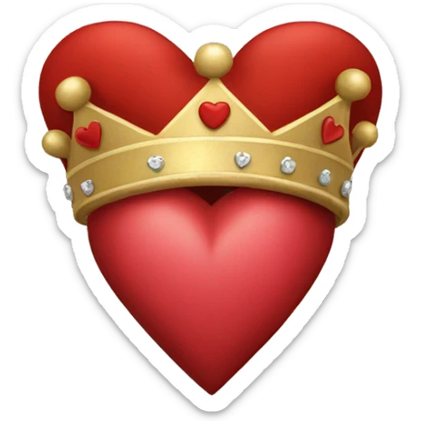 Crown and hearts sticker
