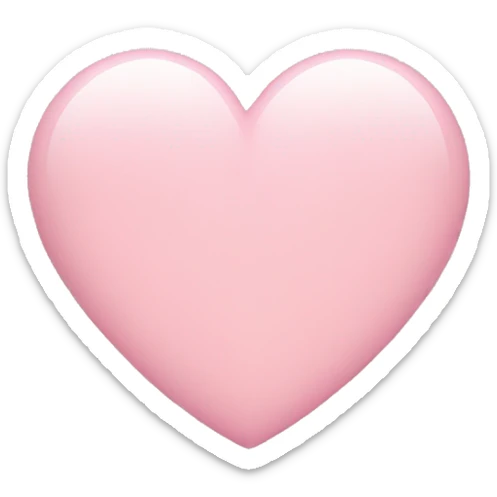 light pink heart sticker