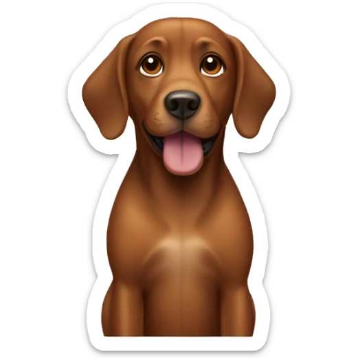 brown dog  sticker