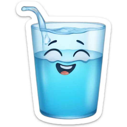 a glass of water sticker