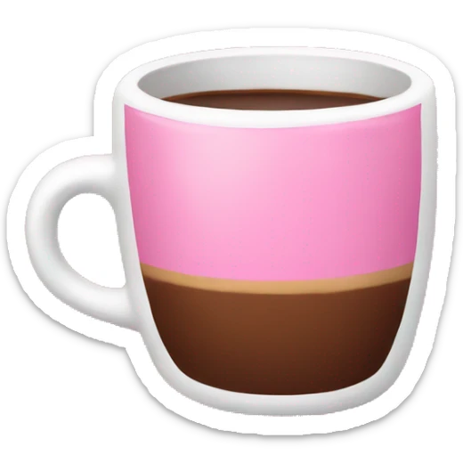 Pink coffee sticker