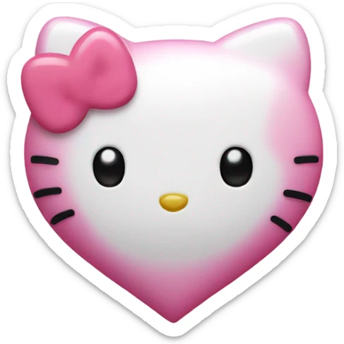 hello kitty heart sticker
