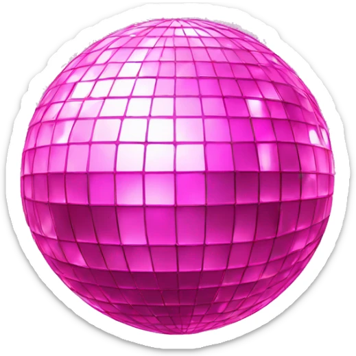 Pink disco ball sticker