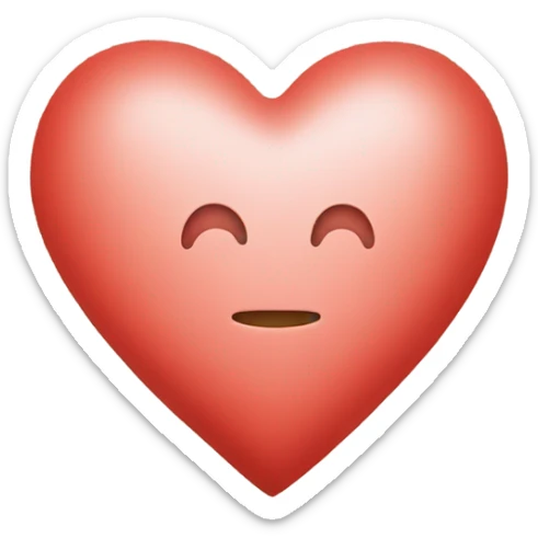 light red heart sticker