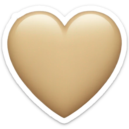 Beige heart sticker