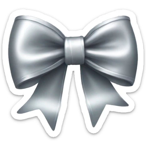 silver bow sticker