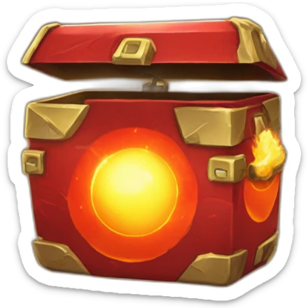 Pokemon Game LootCase Color Red Fire Flame Rich Treasure Legendary Epic Pokeballs and Pokemons Inside this have Shiny Glow sticker