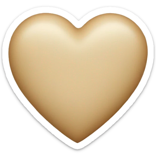 Beige heart  sticker