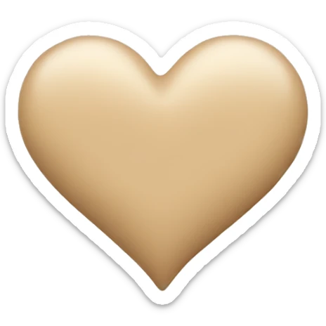 Beige heart  sticker