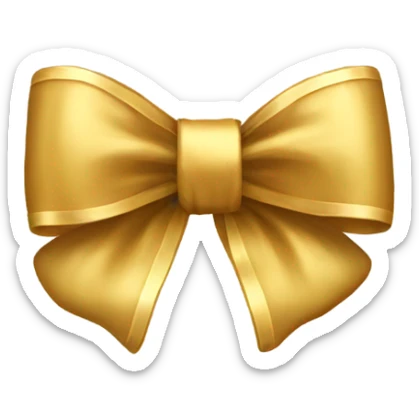 Gold bow sticker