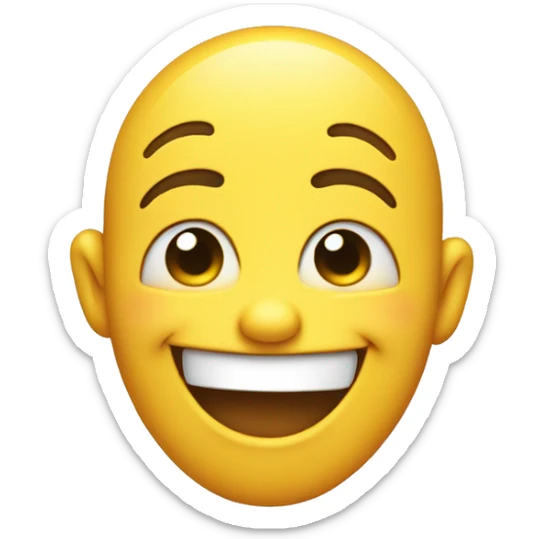 Laughing emoji in a playful, doodle style, with tears of joy and wide-open mouth.   sticker