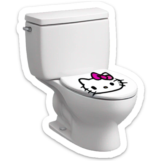 Hello kitty toilet  sticker