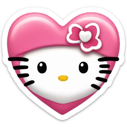 hello kitty heart sticker