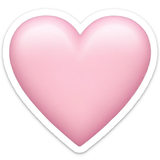 Pastel pink heart  sticker