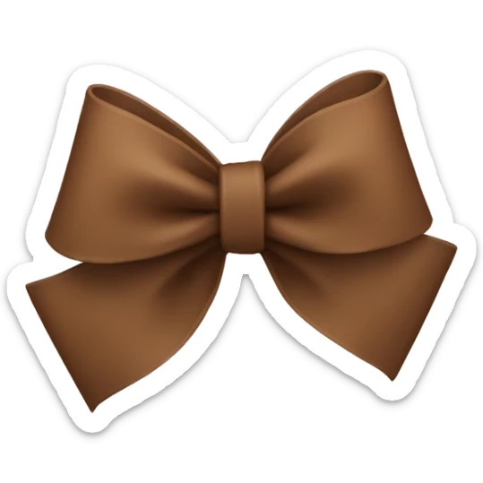 Brown bow sticker