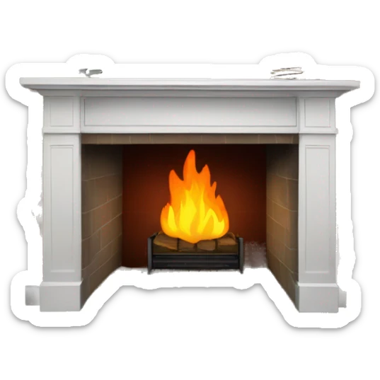 Fireplace sticker