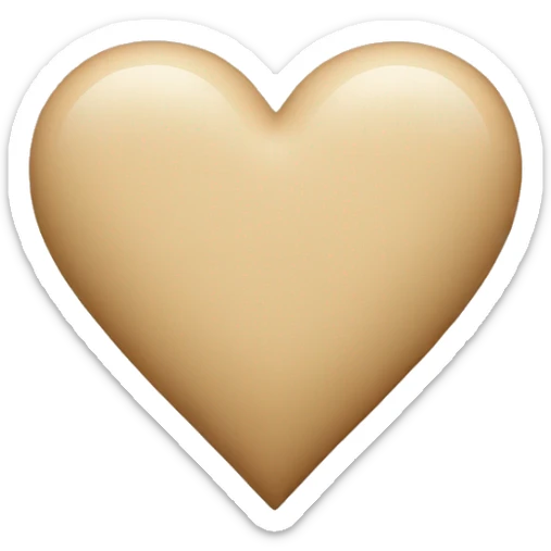 Beige heart  sticker