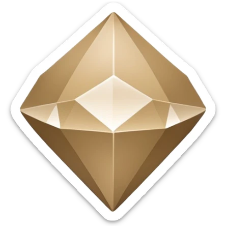 “Minimal emoji of Pix logo: khaki diamond, smooth curves, clean modern look.” sticker