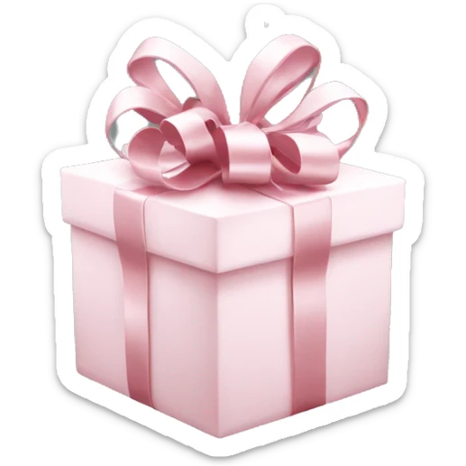 Light pink Christmas gifts under a white Christmas tree  sticker