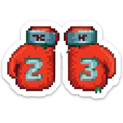 боксерские перчатки с надписью "23", no background sticker