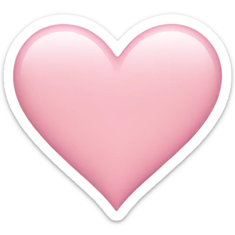 light pink heart sticker