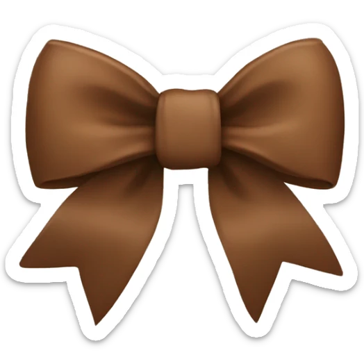 Brown bow sticker