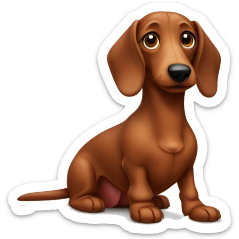 Sausage dog sticker
