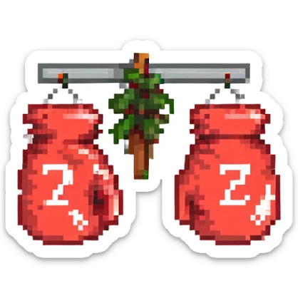 красные боксерские перчатки с надписью "23", no background sticker