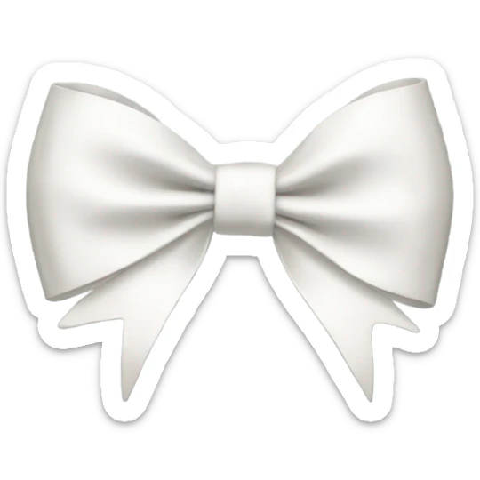 white bow sticker